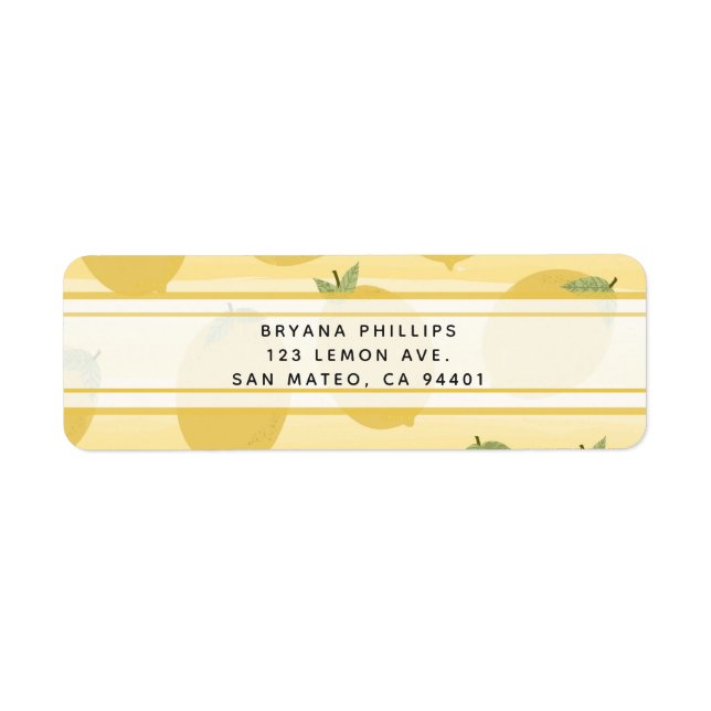 Étiquette Citrons jaunes Aquarelle Fruit été Fruit Frappe Fa (Devant)