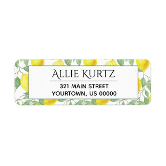 Étiquette Citrons jaunes Feuilles verts Botanique fraîche