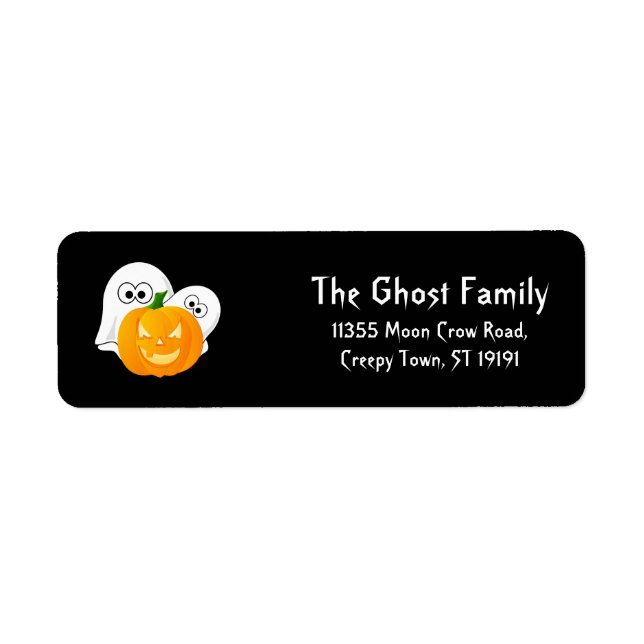Étiquette Citrouille Halloween personnalisé (Devant)