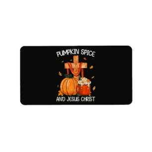 Étiquette Citrouille Spice et Jésus-Christ