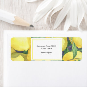 Étiquette Citrus citron - douche nuptiale