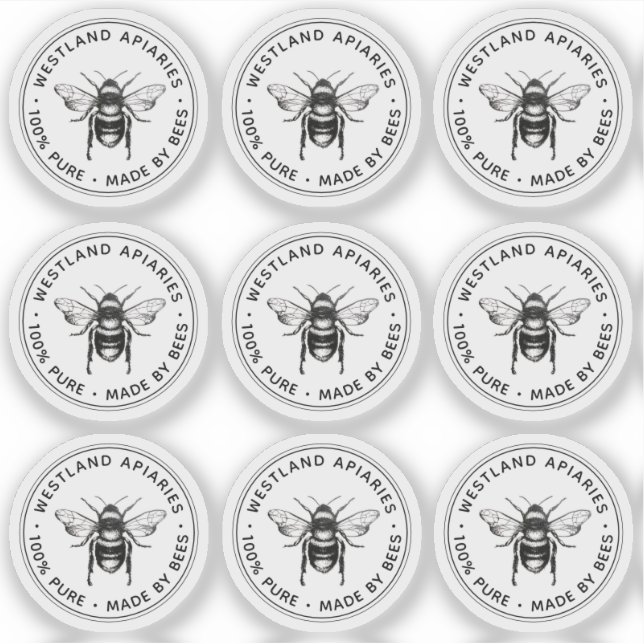 Étiquette clair pour baumes à lèvres en cire d'abe (Devant)