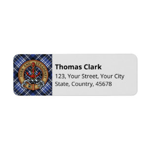 Étiquette Clan Clark Tartan