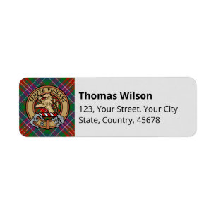 Étiquette Clan Wilson Modern Tartan
