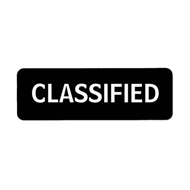 Étiquette classé (Devant)