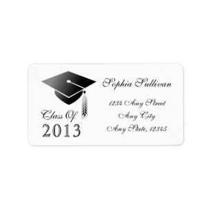 Étiquette Classe de casquette d'obtention du diplôme du nom