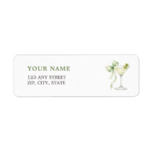 Classic A Tini One Baby Shower Return Address