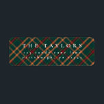 Étiquette Classic Plaid Christmas Retours Adresse<br><div class="desc">Offrez-vous un style de vacances intemporel grâce à notre collection de Noël classique avec un design traditionnel rouge et vert plaid. Parfaits pour répandre des réjouissances festives, ces créations évoquent la chaleur et la nostalgie, ce qui les rend idéales pour les cartes, les invitations et la décoration saisonnière. Personnalisez chaque...</div>