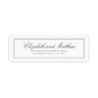 Classic Simple Elegant Chic Mariage Adresse de ret