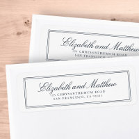 Classic Simple Elegant Chic Mariage Adresse de ret
