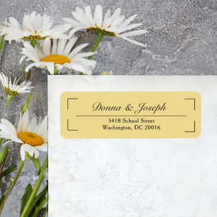 Étiquette Classic Simple Faux Gold Mariage Adresse de retour