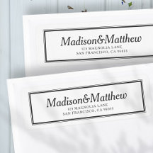 Classic Simple Typographie Mariage Adresse de reto