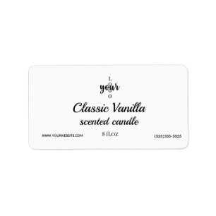 Étiquette classique aux bougies parfumées noir et
