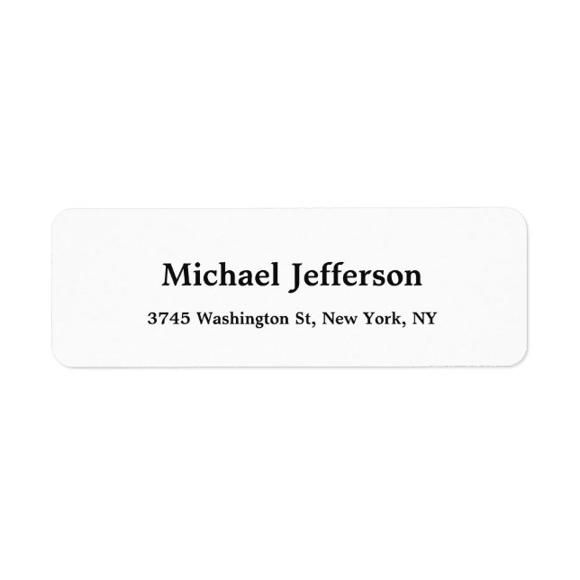 Étiquette Classique Créatif tendance Noir & Blanc (Devant)