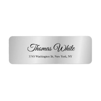 Étiquette Classique professionnel gris argent clair