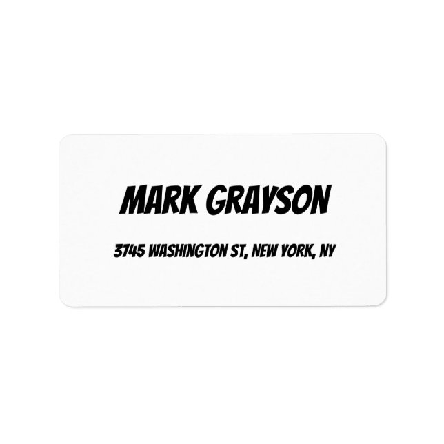 Étiquette Classique Rétro élégant sobre élégant (Devant)