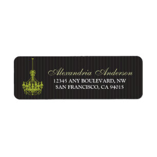 Étiquette Classy Chandelier Return Label (chandelier classiq
