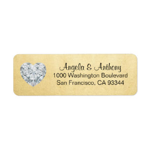 Étiquette Classy Elegant Gold Foil Mariage Adresse de retour