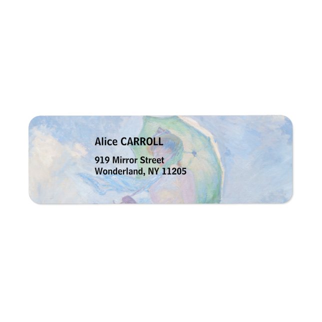 Étiquette Claude Monet - Femme avec Parasol face à gauche (Devant)