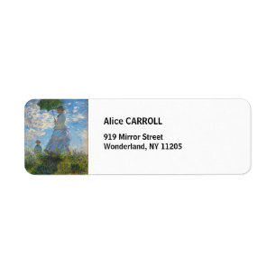 Étiquette Claude Monet - La Promenade, Femme avec un Parasol