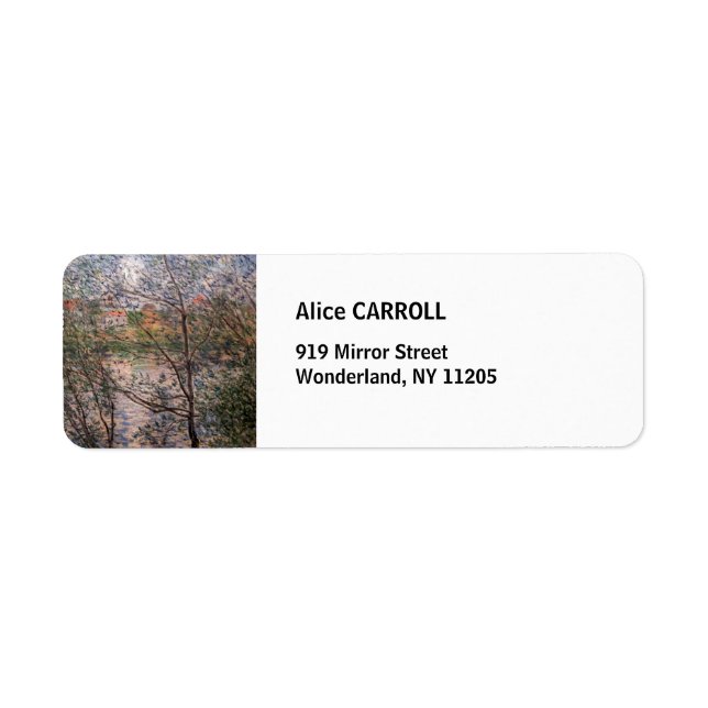 Étiquette Claude Monet - Le printemps à travers les branches (Devant)