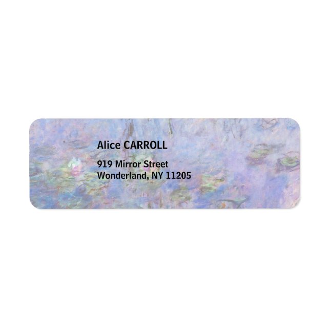 Étiquette Claude Monet - Nymphéas (Devant)