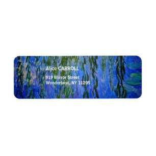 Étiquette Claude Monet - Nymphéas avec saule pleureur
