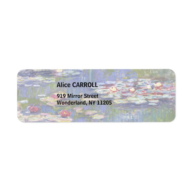 Étiquette Claude Monet - Nymphéas / Nymphéas (Devant)