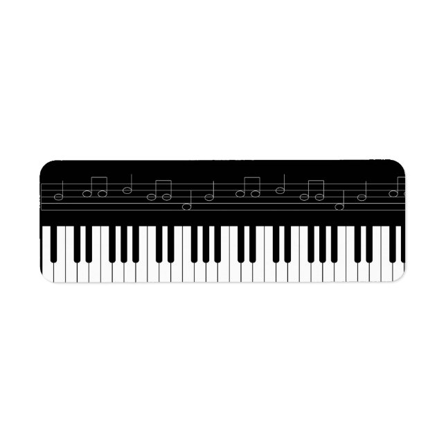 Étiquette Clavier pour piano (Devant)