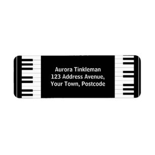 Étiquette Clés noires et blanches de piano