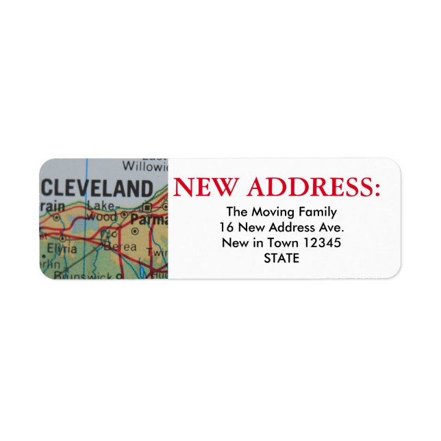 Étiquette Cleveland New Address Label (Devant)