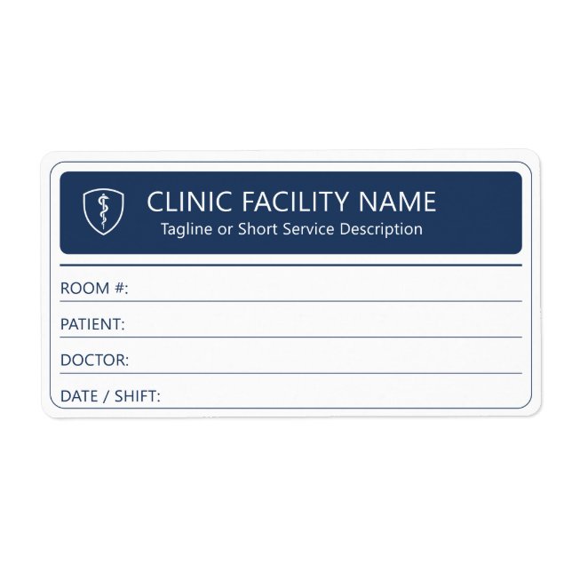 Étiquette Clinic Room Patient Doctor Healthcare Labels (Devant)