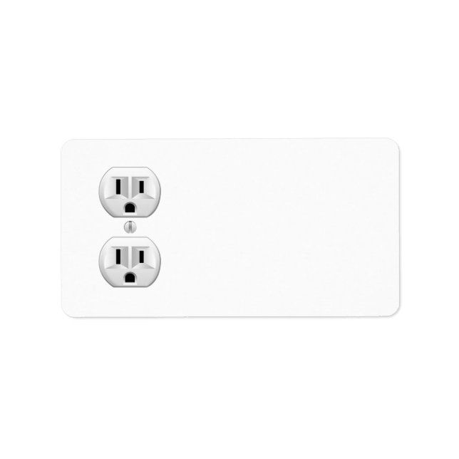 Étiquette Cliquer sur le bouchon électrique pour Customiser  (Devant)