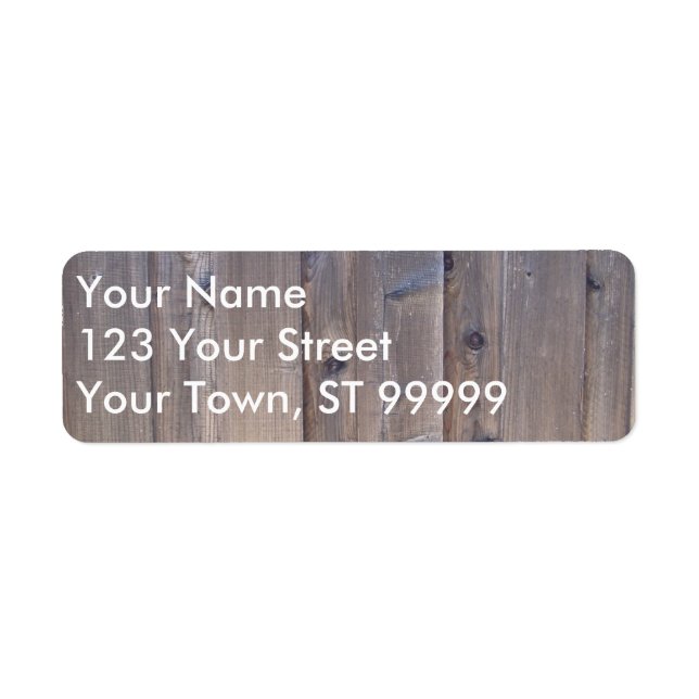 Étiquette Clôture en bois patiné (Devant)