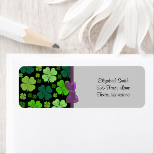 Étiquette Clovers verts, Lucky Clovers, Saint Patrick's Day