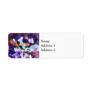Étiquette Clownfish et corail