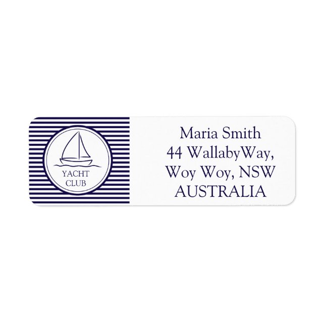 Étiquette Club de yacht (Devant)