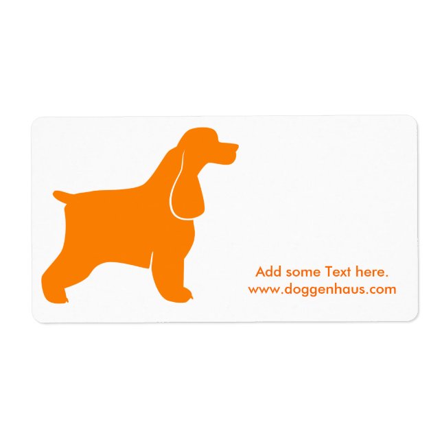 Étiquette Cocker Spaniel Anglais (Devant)