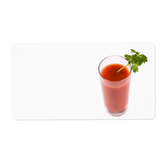 Étiquette Cocktail de jus de tomate frais (Devant)