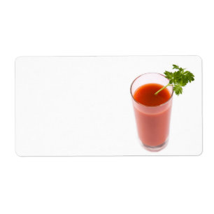 Étiquette Cocktail de jus de tomate frais