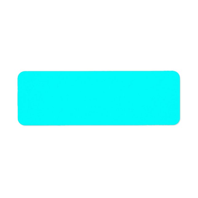 Étiquette Code hexadécimal bleu néon 00ffff (Devant)