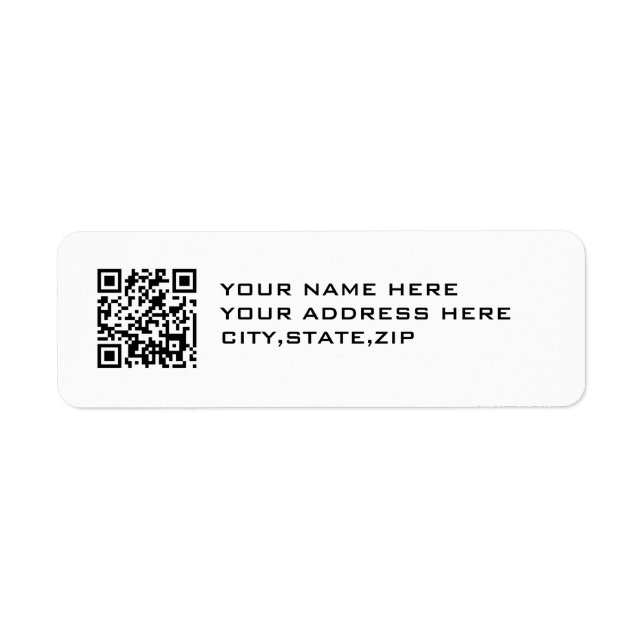 ÉTIQUETTE CODE QR (Devant)