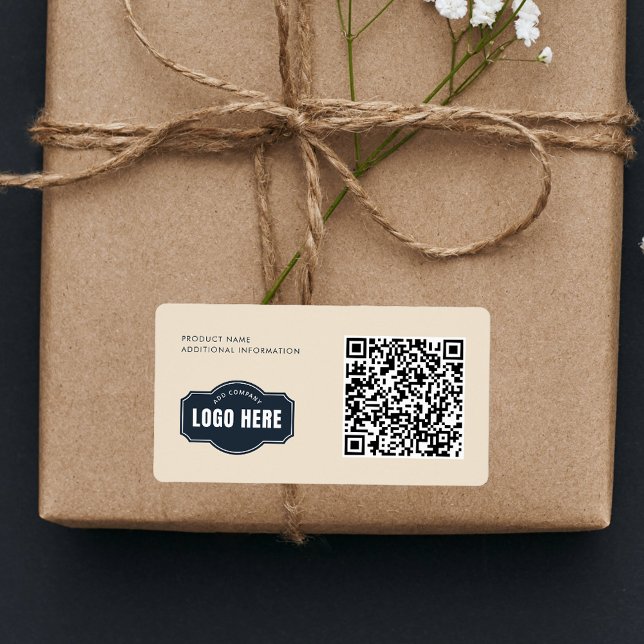 Étiquette Code QR de votre logo d'entreprise Code de produit (Modern Business Logo QR Code Product Label ID)