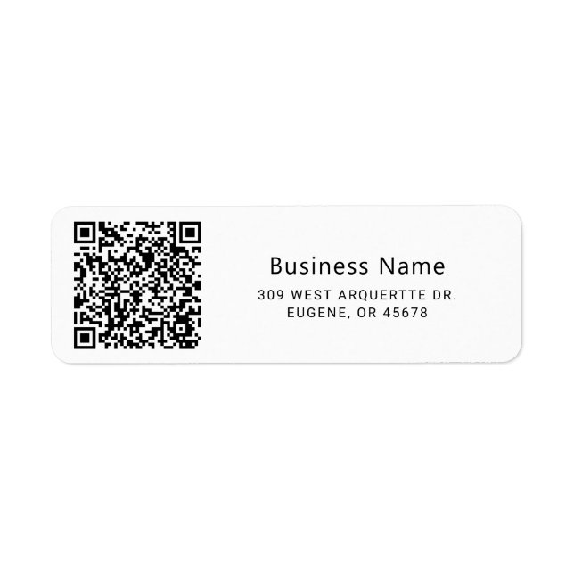 Étiquette Code QR d'entreprise (Devant)