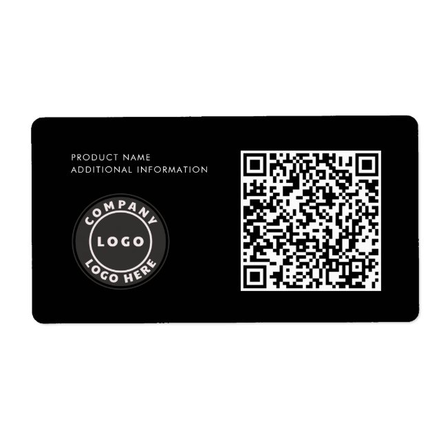 Étiquette Code QR du logo professionnel personnalisé ID du p (Devant)