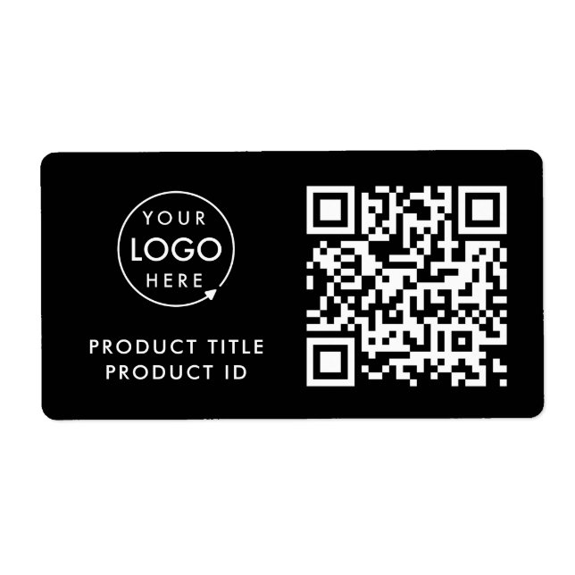 Étiquette Code QR du produit | ID inventaire Logo d'entrepri (Devant)