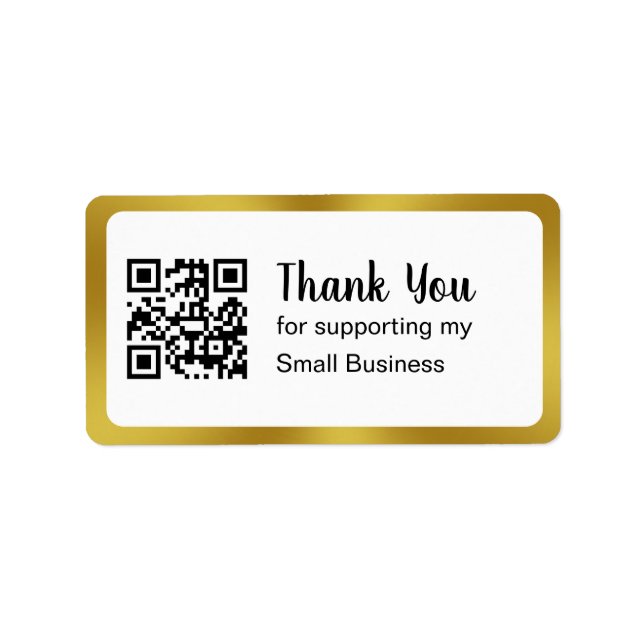 Étiquette Code QR Merci de Soutenir les Petites Entreprises (Devant)