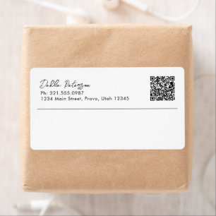 Étiquette Code QR simple et élégant Livraison d'affaires mod