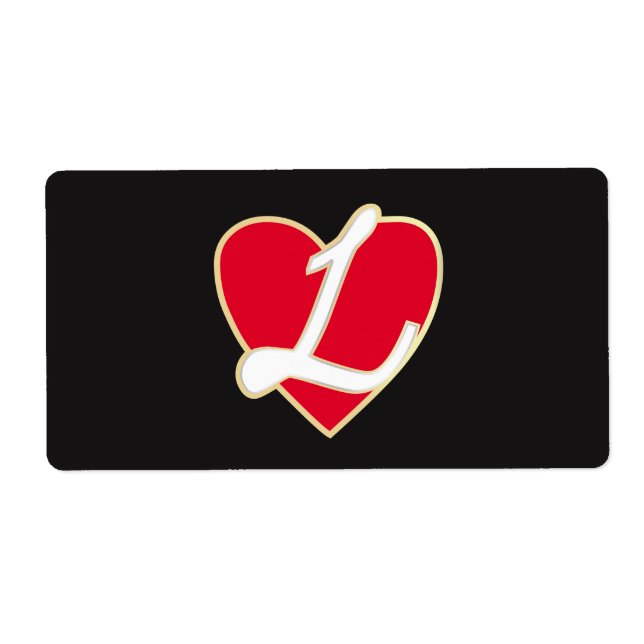 Étiquette Coeur amoureux (Devant)