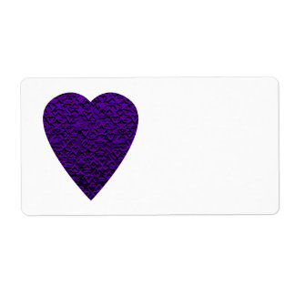 Étiquette Coeur aux couleurs violettes. Conception Cardiaque